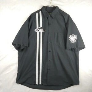 Arctic Cat  Shirt Mens 3XL Mechanic Garage Workwear Button Up Short Sleeve Black